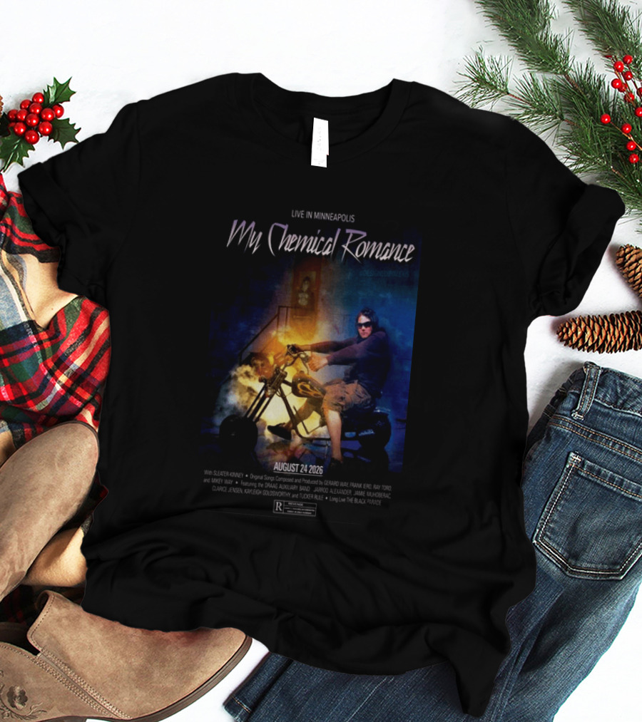 Live In Minneapolis My Chemical Romance August 24 2026 With Sleater Kinney T-Shirt