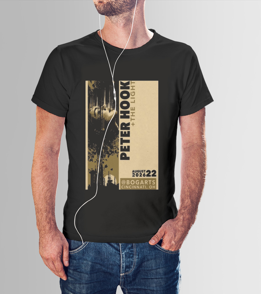 Peter Hook And The Light Live At Bogarts Cincinnati 2026 T-Shirt