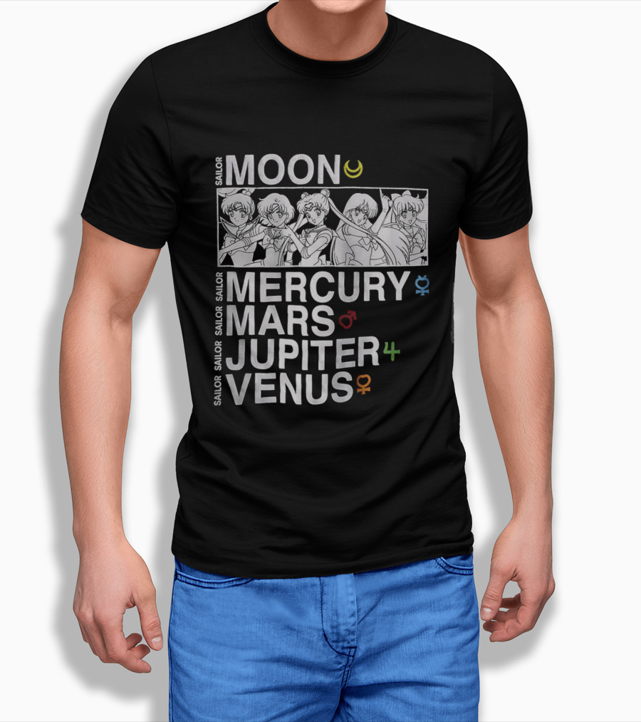 Sailor Moon Mercury Mars Jupiter Venus T-Shirt