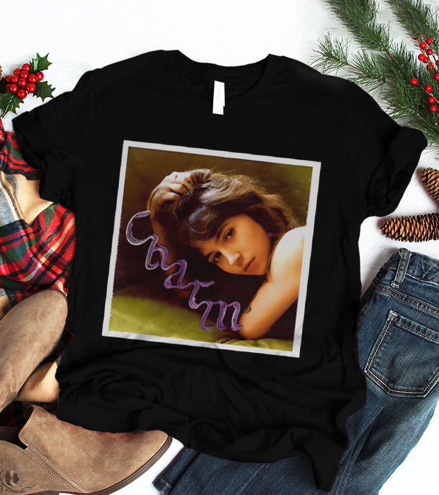 Clairo Charm Album Cover Art Vintage Portrait With Purple T-Shirt