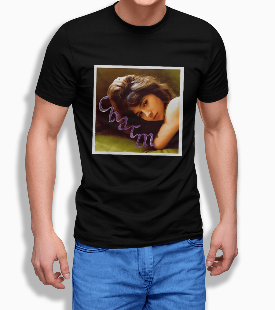 Clairo Charm Album Cover Art Vintage Portrait With Purple T-Shirt