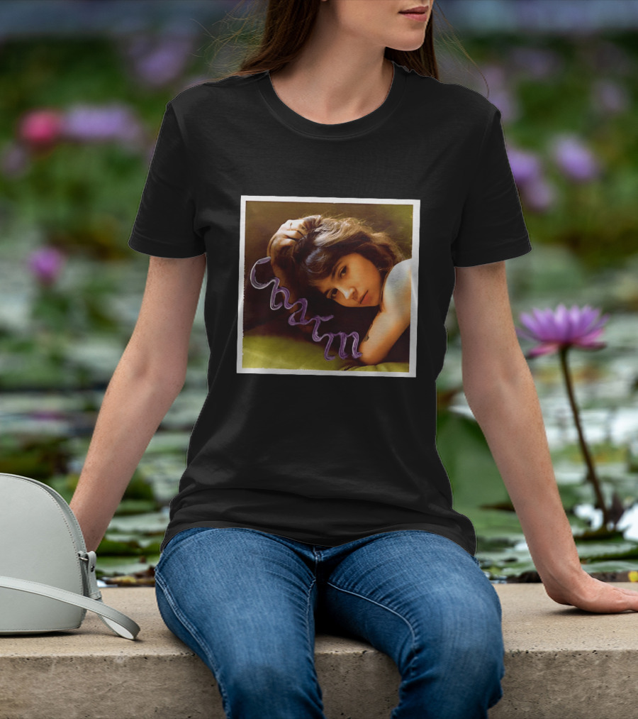 Clairo Charm Album Cover Art Vintage Portrait With Purple T-Shirt
