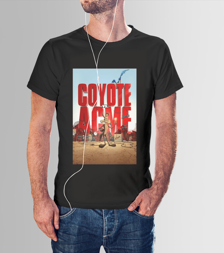 Coyote Vs. Acme Explosive Showdown With Cartoon Rivals T-Shirt