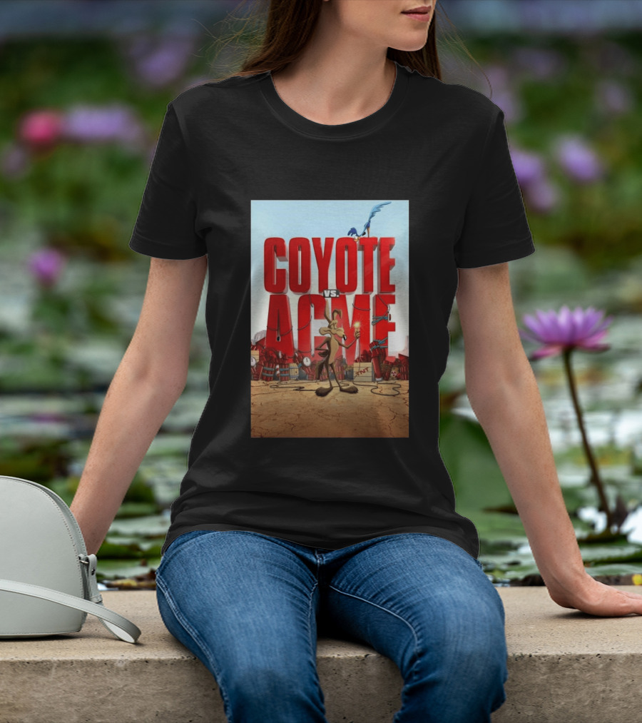Coyote Vs. Acme Explosive Showdown With Cartoon Rivals T-Shirt