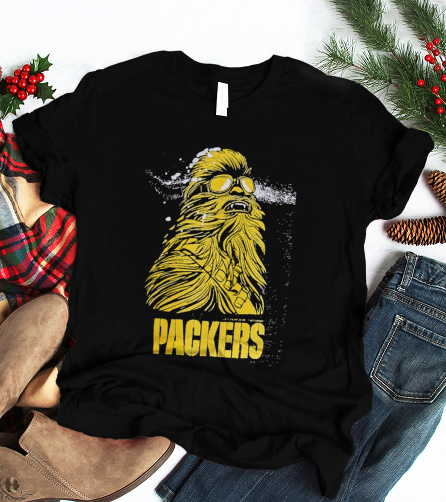 Disney Marvel Chewbacca Packers Collaboration Star Wars X Green Bay Fan T-Shirt