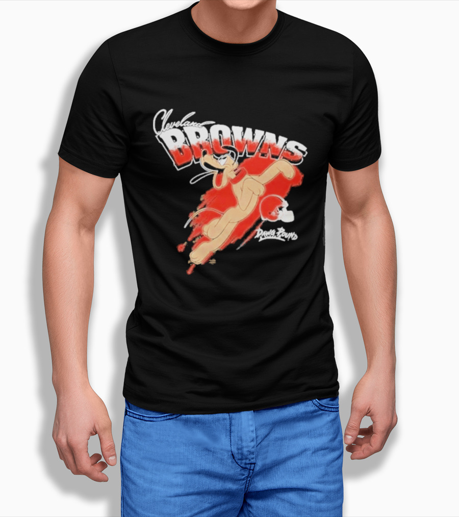 Disney Marvel Collection Pluto Cleveland Browns Collaboration T-Shirt