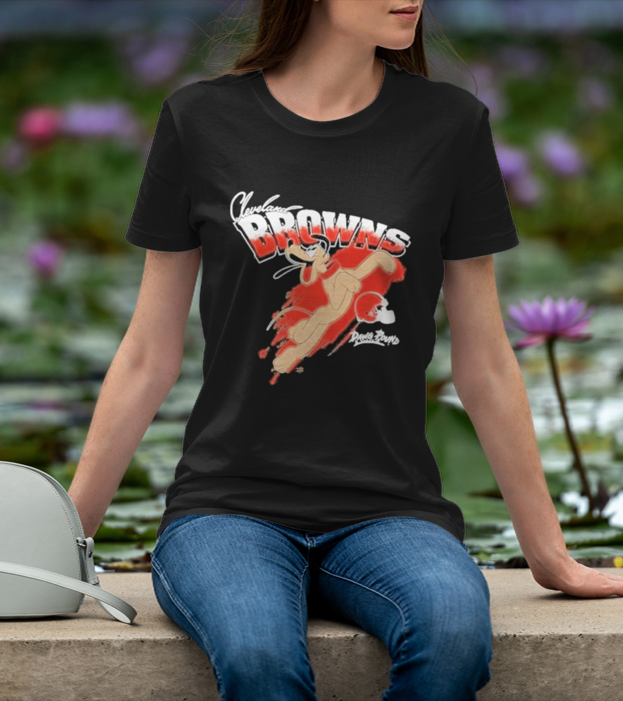 Disney Marvel Collection Pluto Cleveland Browns Collaboration T-Shirt