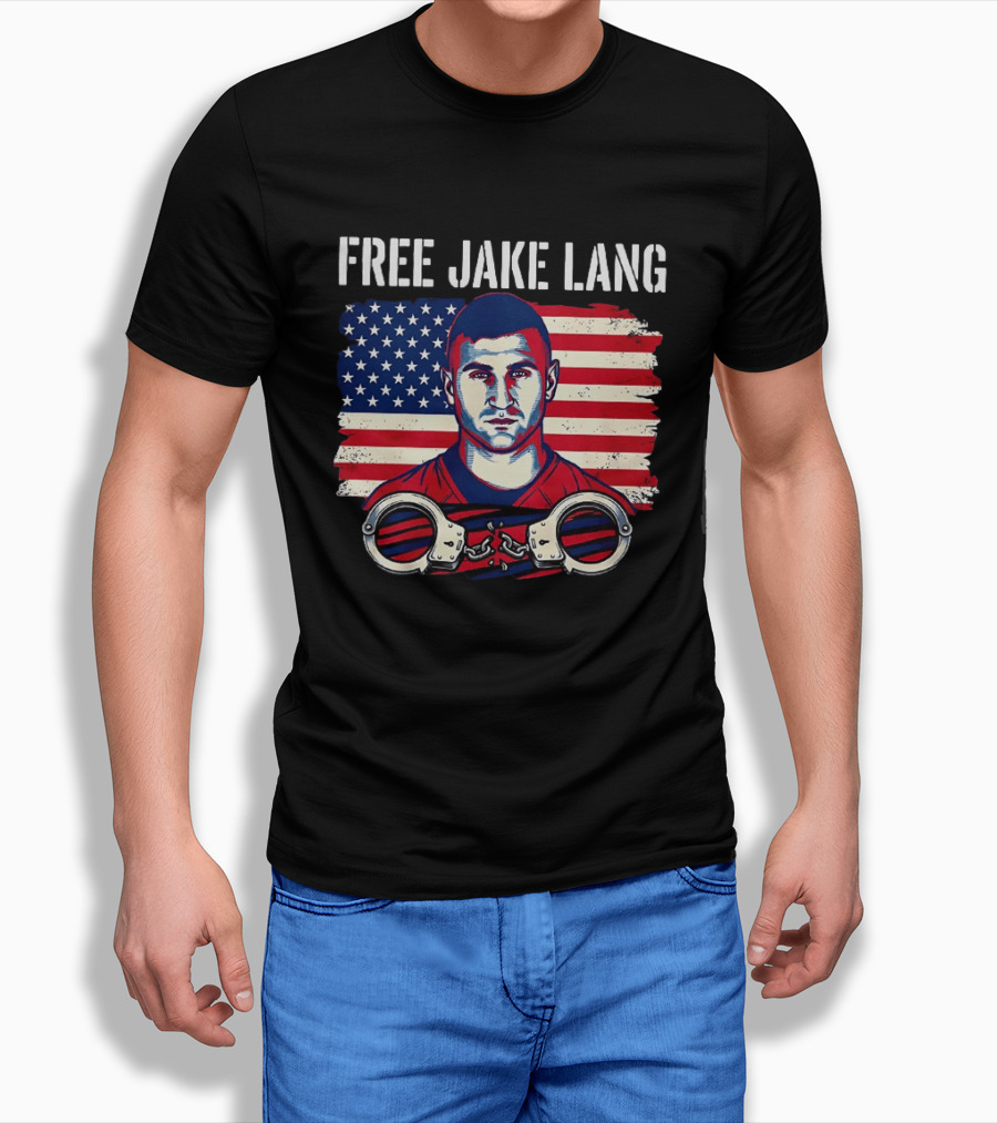 Free Jake Lang USA Flag Handcuffs T-Shirt