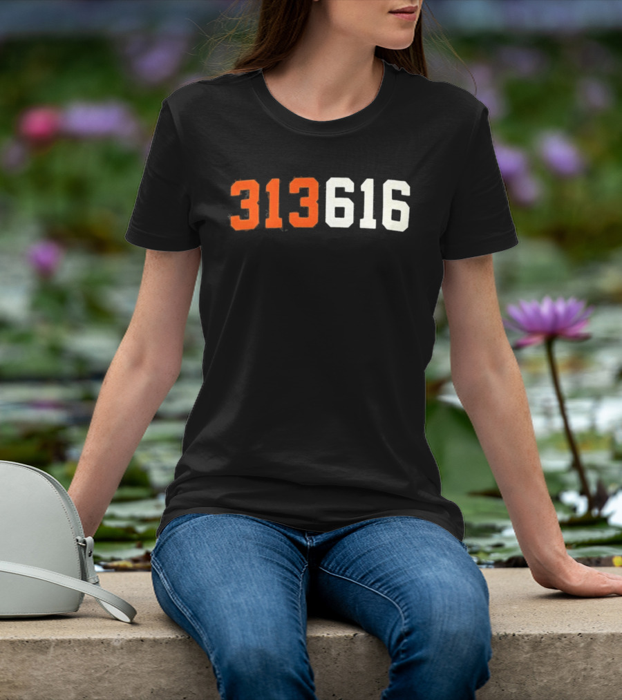 Isaac Teslaa 313 616 Retro Number T-Shirt