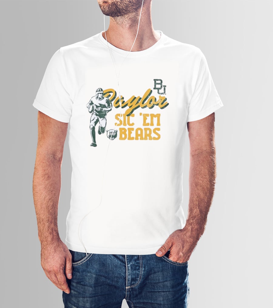 Baylor Bears Sic 'Em BU Football Eighteen Forty Five T-Shirt