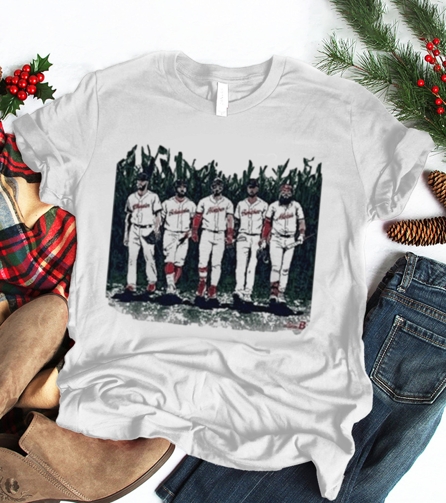 Boston Baseball Is This Heaven Field Of Dreams Players Cornfield T-Shirt
