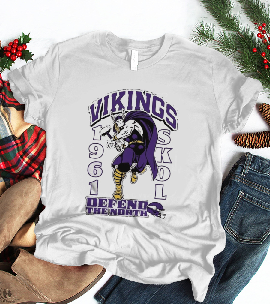 Vikings Skol 1961 Defend The North Thor Minnesota T-Shirt