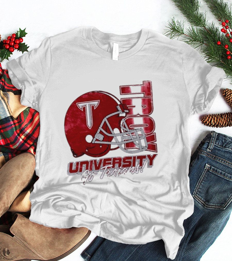 Troy Trojans University Go Trojans Football Helmet T T-Shirt