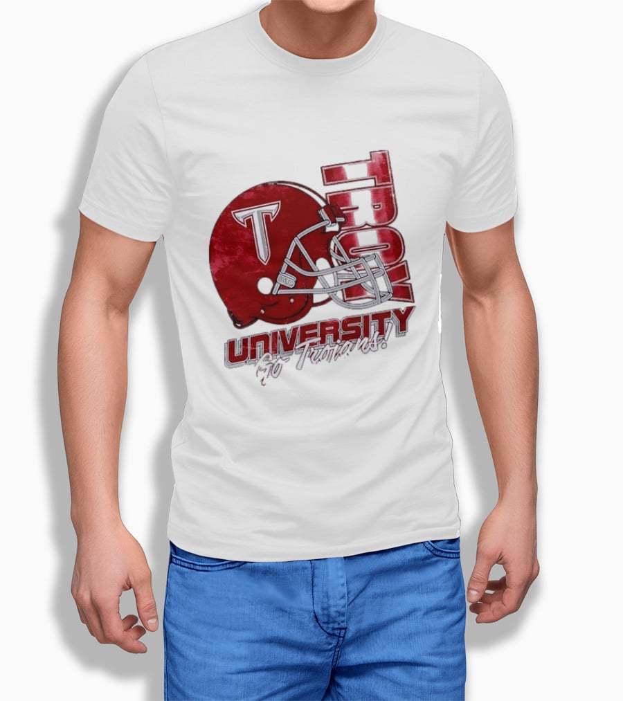 Troy Trojans University Go Trojans Football Helmet T T-Shirt