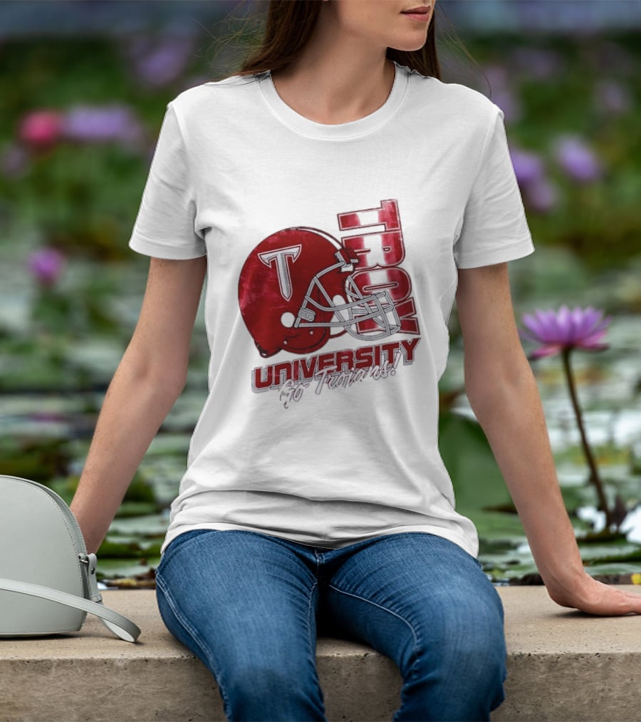 Troy Trojans University Go Trojans Football Helmet T T-Shirt
