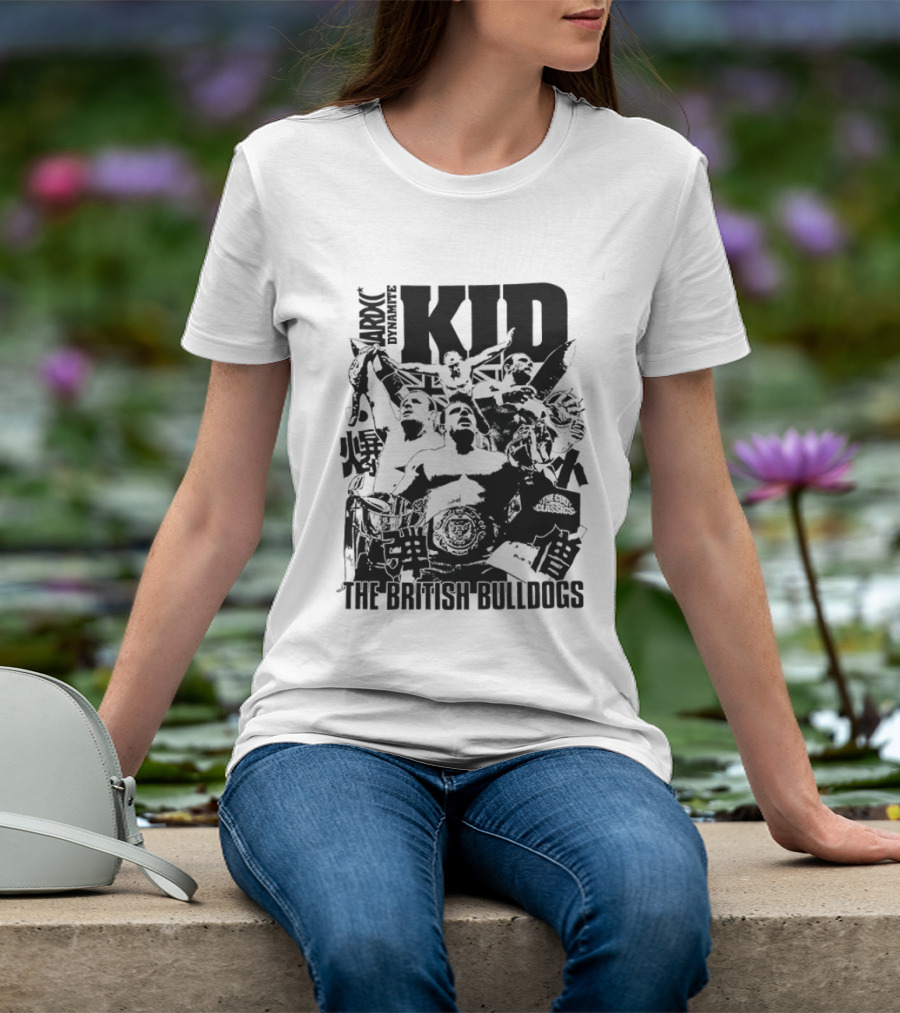 Dynamite Kid The British Bulldogs WWE Wrestling Cult T-Shirt