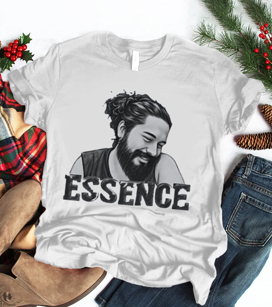 Essence Bearded Man Minimalist Smiling T-Shirt