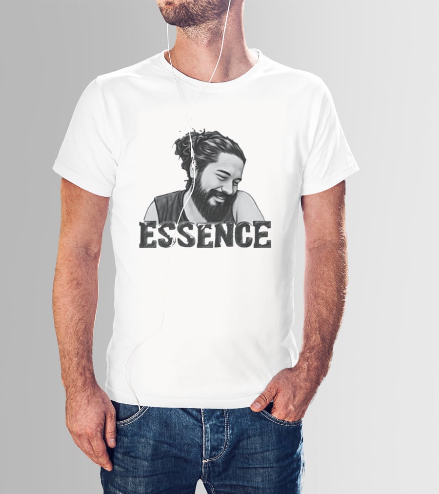 Essence Bearded Man Minimalist Smiling T-Shirt
