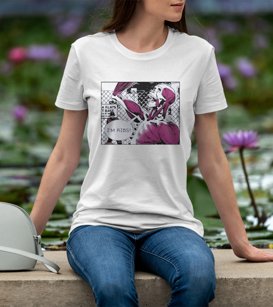 I'm Ribs Comic Panel Skeleton Pop Art Muscular Anatomy T-Shirt