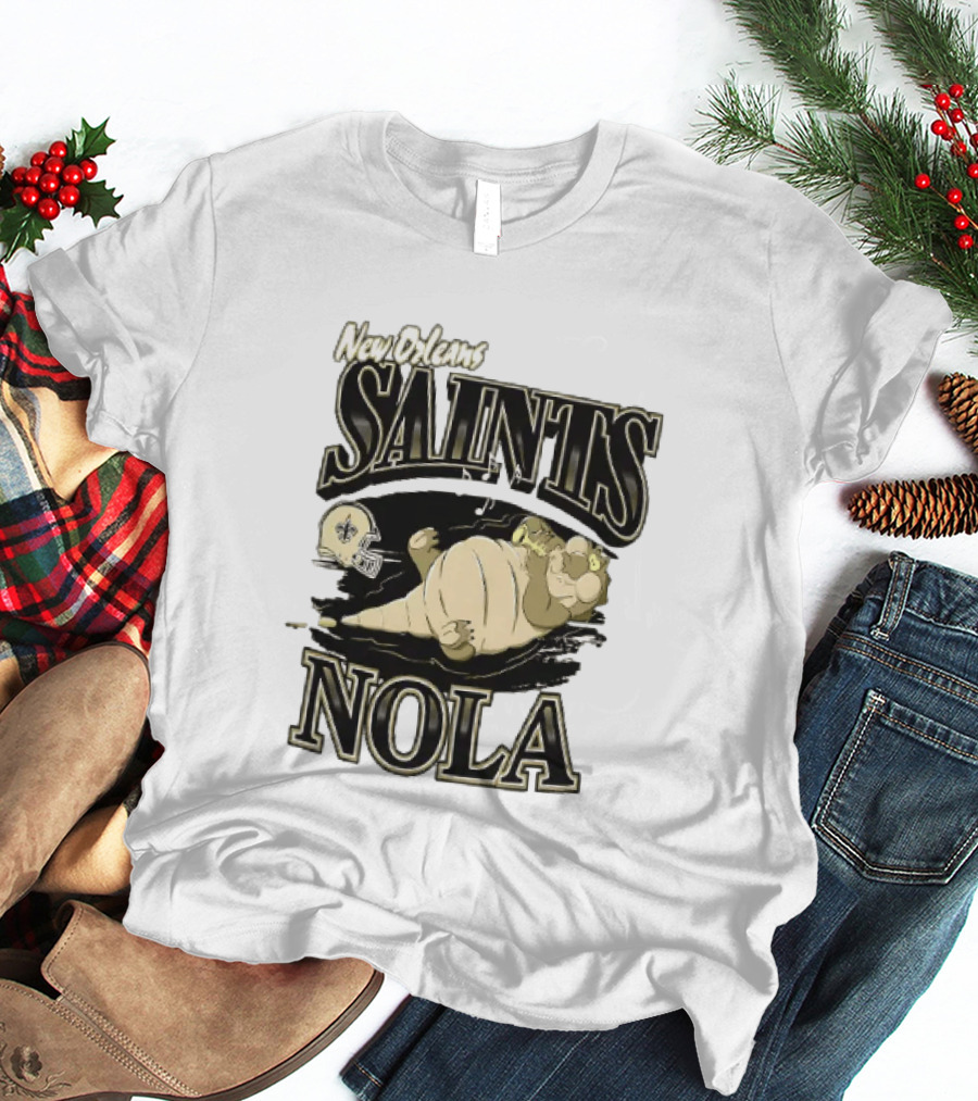New Orleans Saints NOLA Disney Character Football T-Shirt