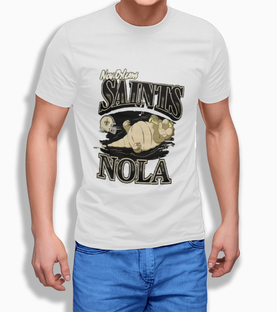 New Orleans Saints NOLA Disney Character Football T-Shirt