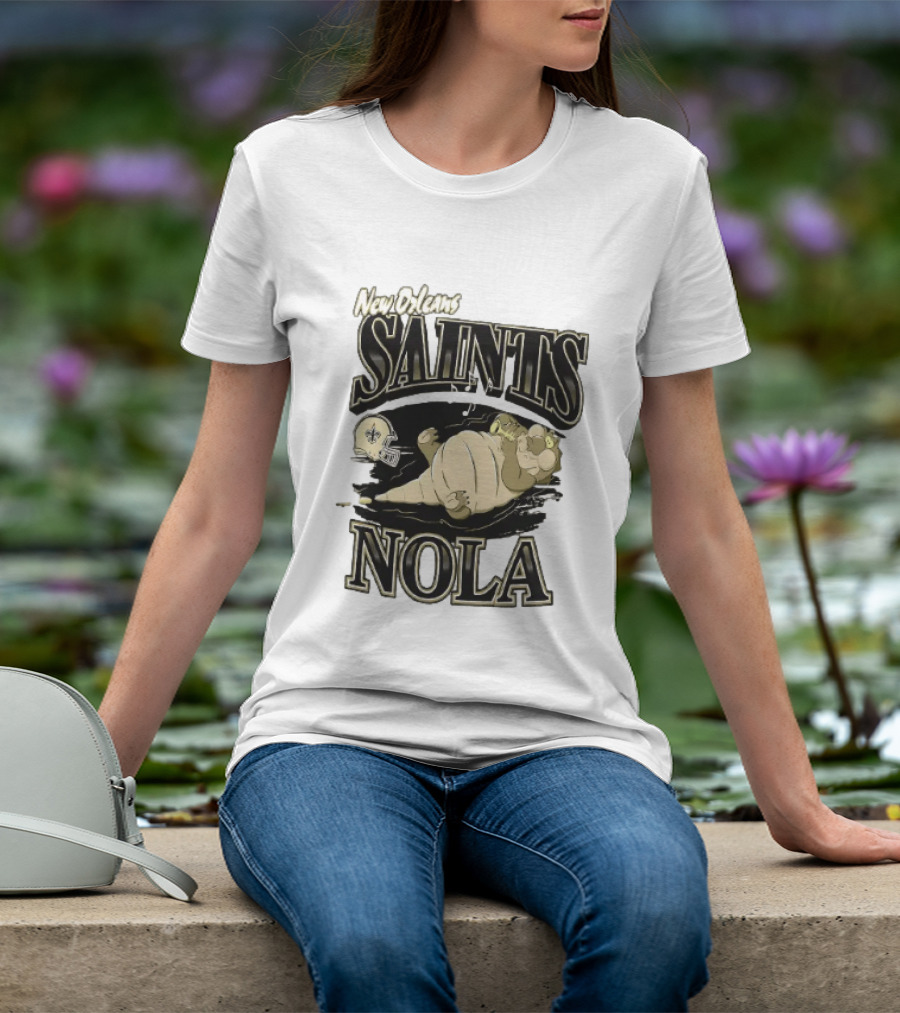 New Orleans Saints NOLA Disney Character Football T-Shirt