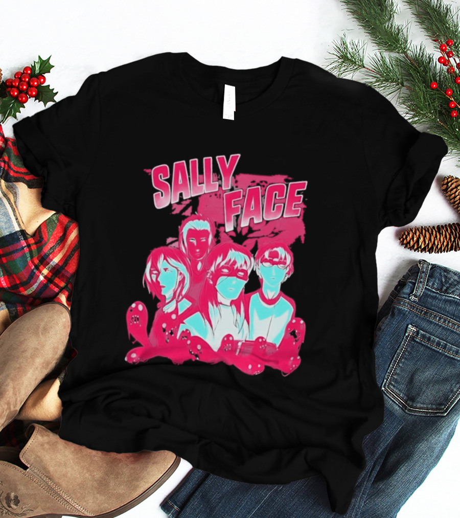 Sally Face Characters Group Indie Game Sal Fisher T-Shirt