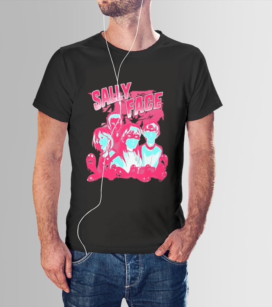 Sally Face Characters Group Indie Game Sal Fisher T-Shirt