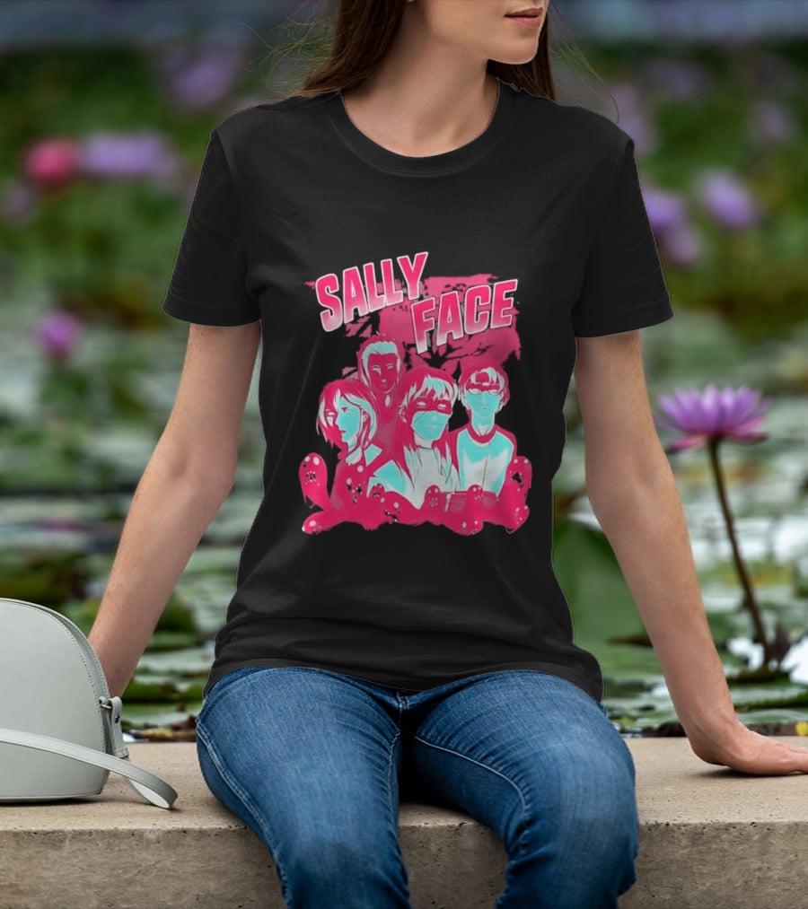 Sally Face Characters Group Indie Game Sal Fisher T-Shirt