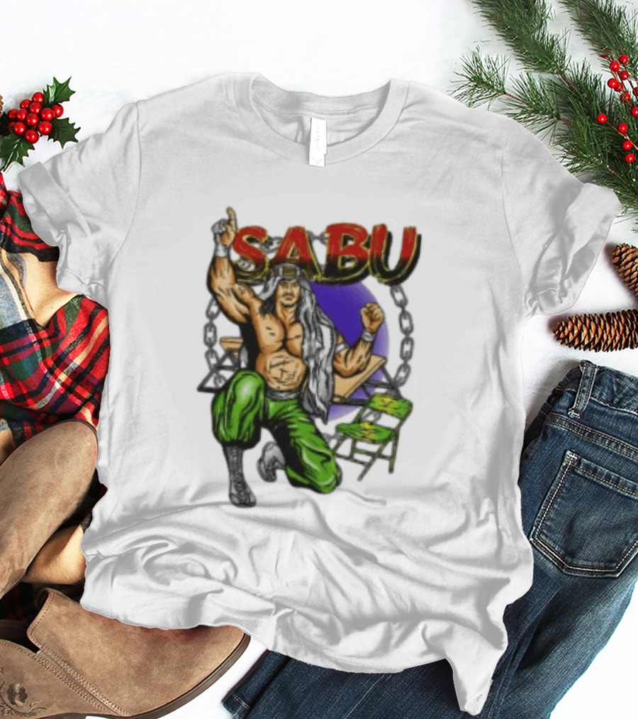 Beyondhumanmerch The Great Sabu Wrestling Character Chains And Table T-Shirt