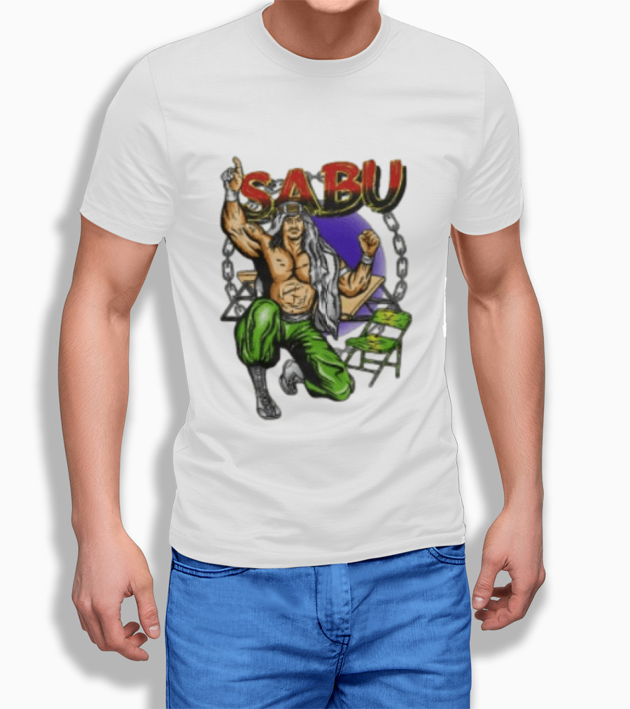 Beyondhumanmerch The Great Sabu Wrestling Character Chains And Table T-Shirt