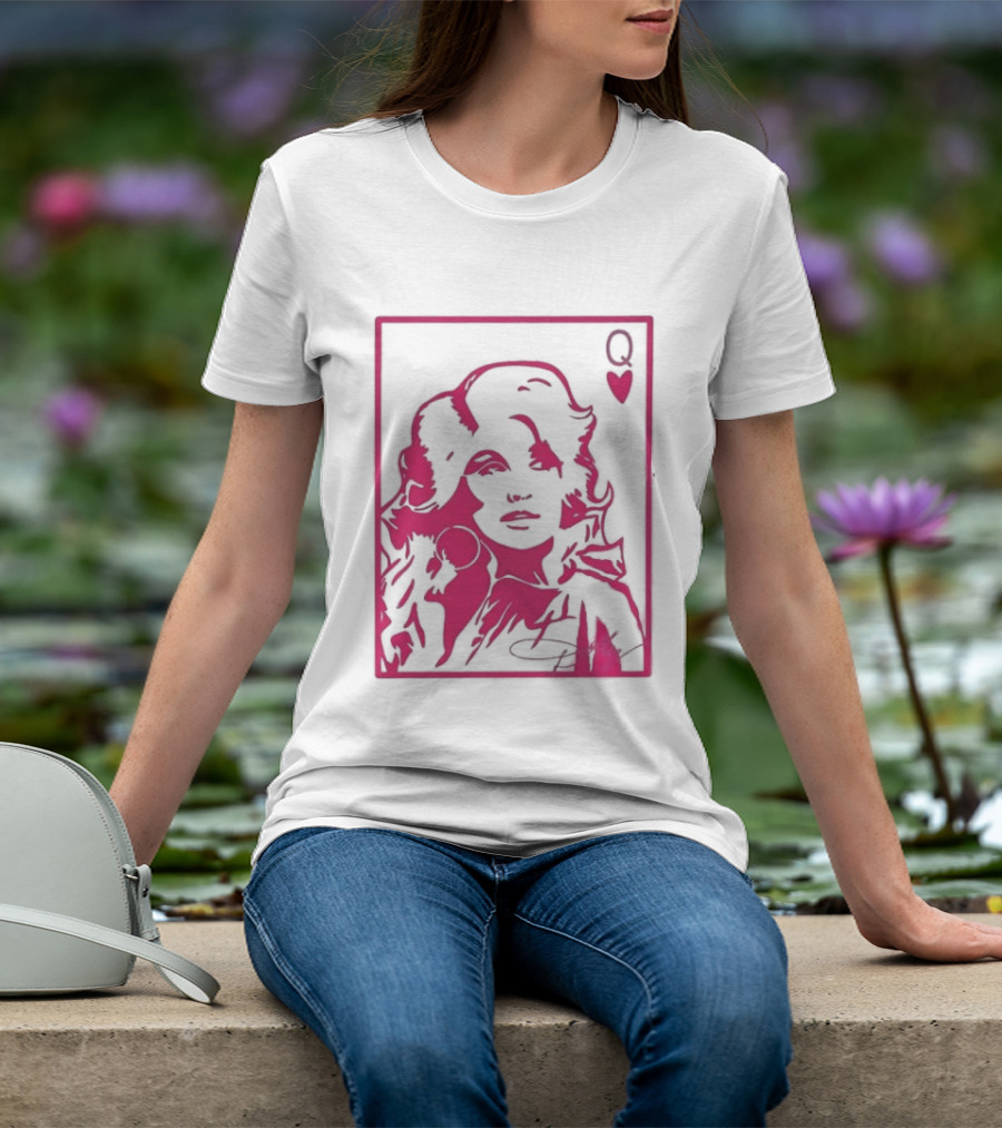 Dolly Parton Queen Of Hearts Playing Card Country Music T-Shirt