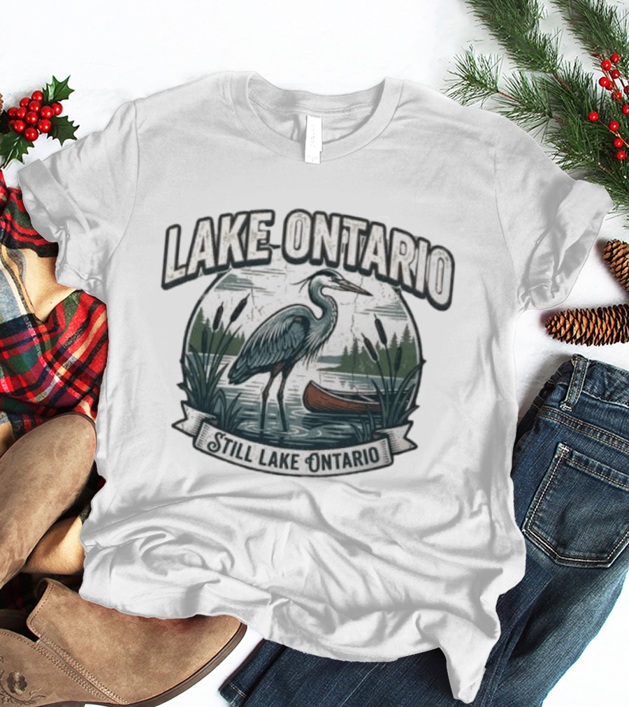 Lake Ontario Still Lake Ontario Great Lakes Canadian Pride T-Shirt