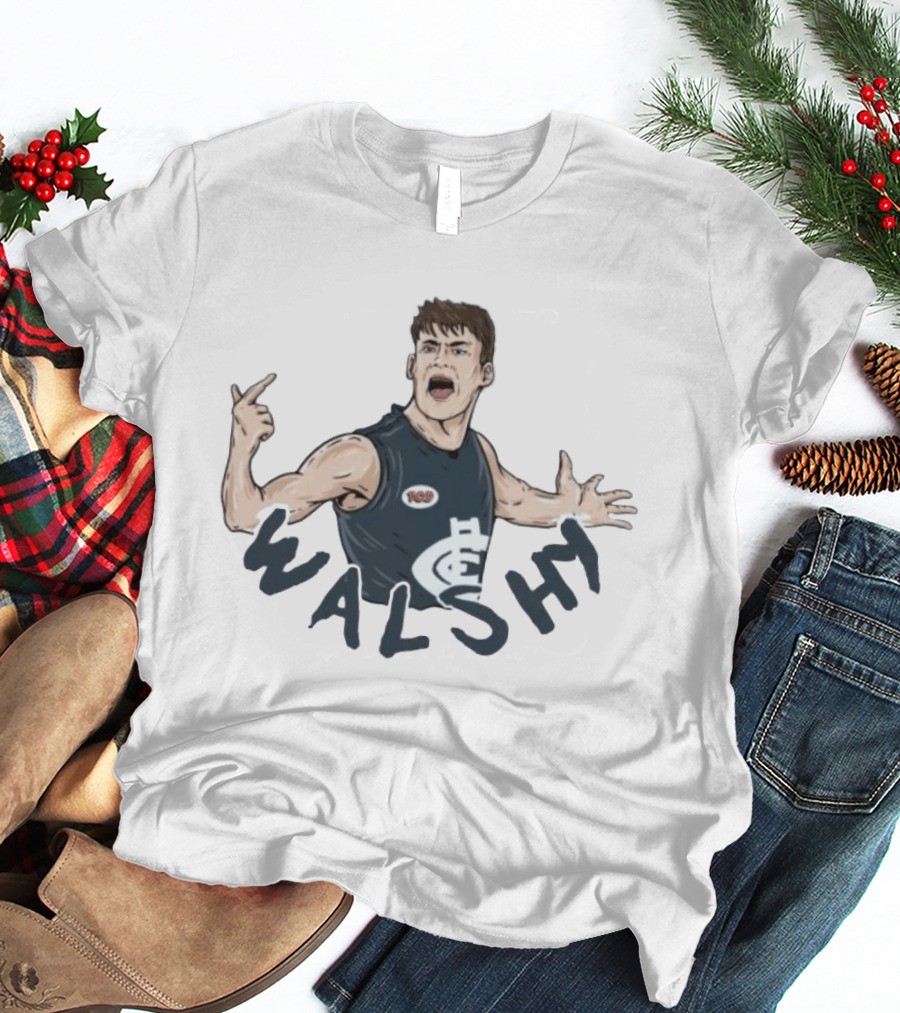 Sam Walsh Walshy Carlton FC Football Player Action Pose T-Shirt