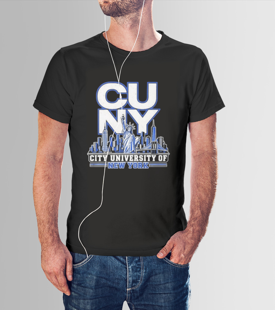 CUNY City University Of New York Skyline And Statue Of Liberty T-Shirt