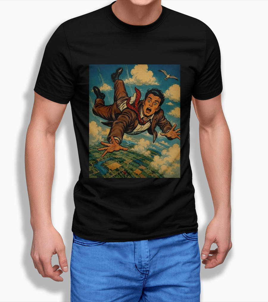 Musicians Of Threads Comic Superhero Falling Sky Adventure T-Shirt