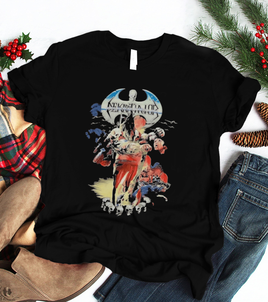 Dekapitator The Storm Before The Calm Skull And Axe Battle Scene T-Shirt