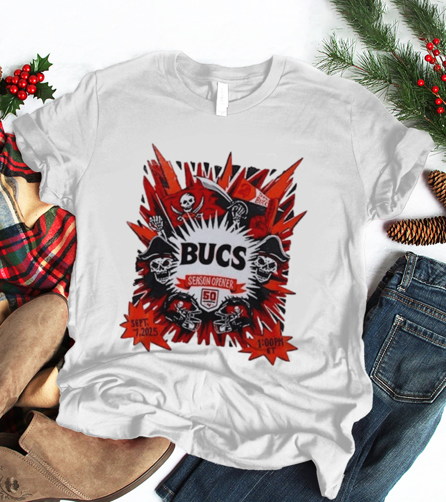 BUCS Season Opener September 7 2025 1:00 PM ET 50th Anniversary Celebration T-Shirt