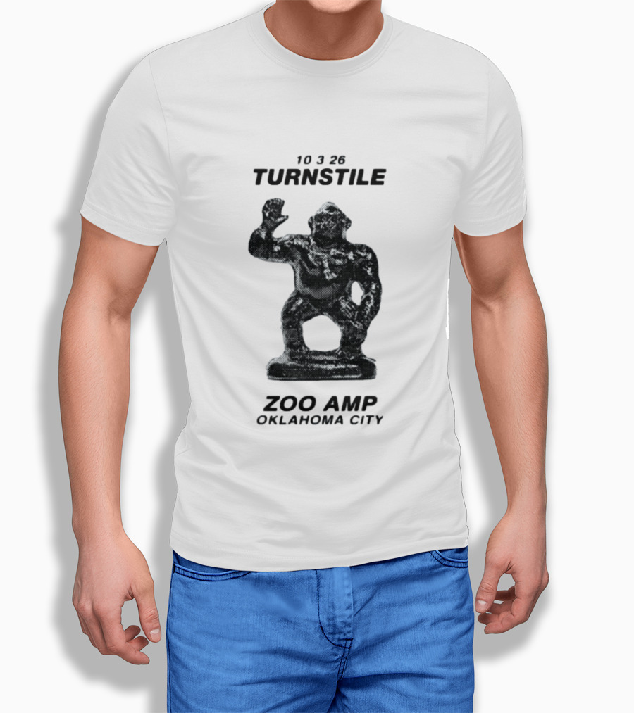 10326 Turnstile Zoo Amp Oklahoma City Gorilla Statue T-Shirt