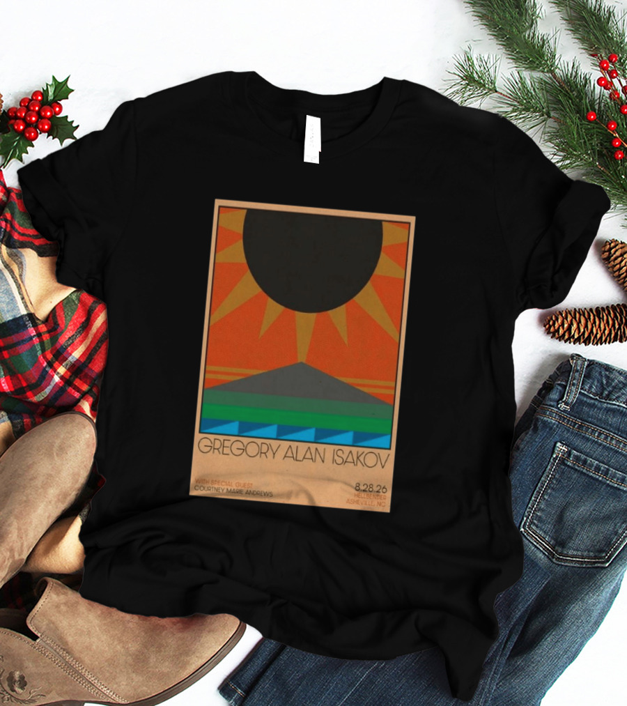 Gregory Alan Isakov 08 28 26 Hellbender Asheville NC Tour With Courtney Marie Andrews T-Shirt