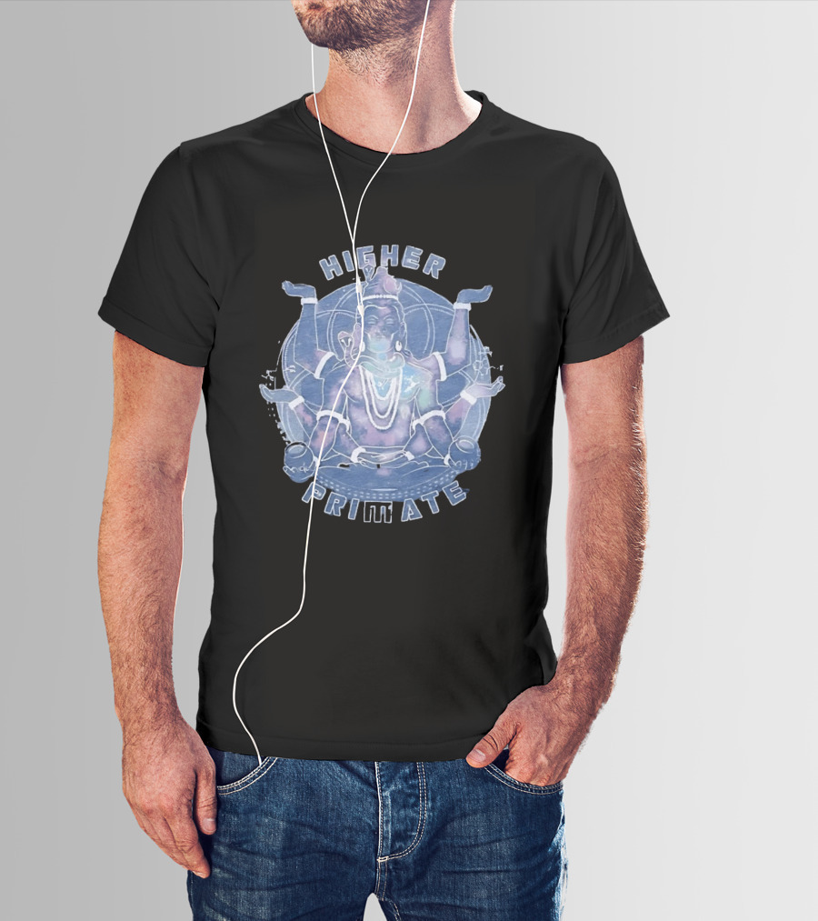 Higher Primate Shiva Meditation Galaxy Spiritual T-Shirt