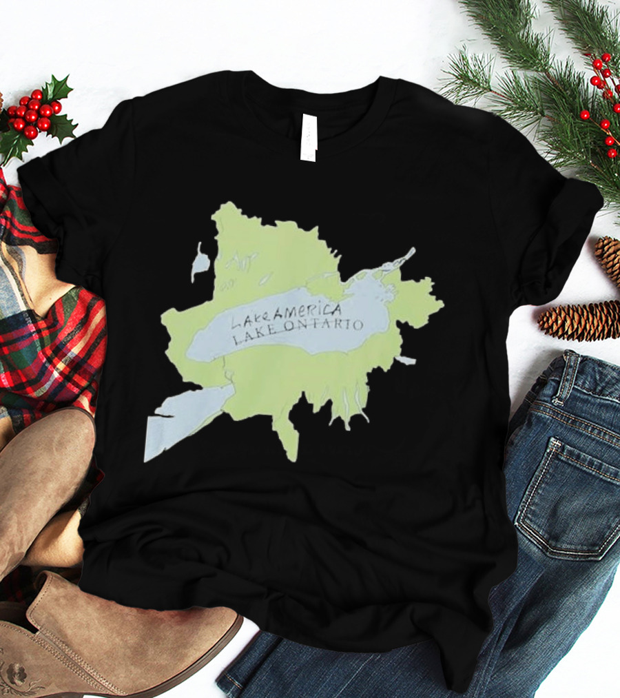 Lake America Lake Ontario Unique Map T-Shirt
