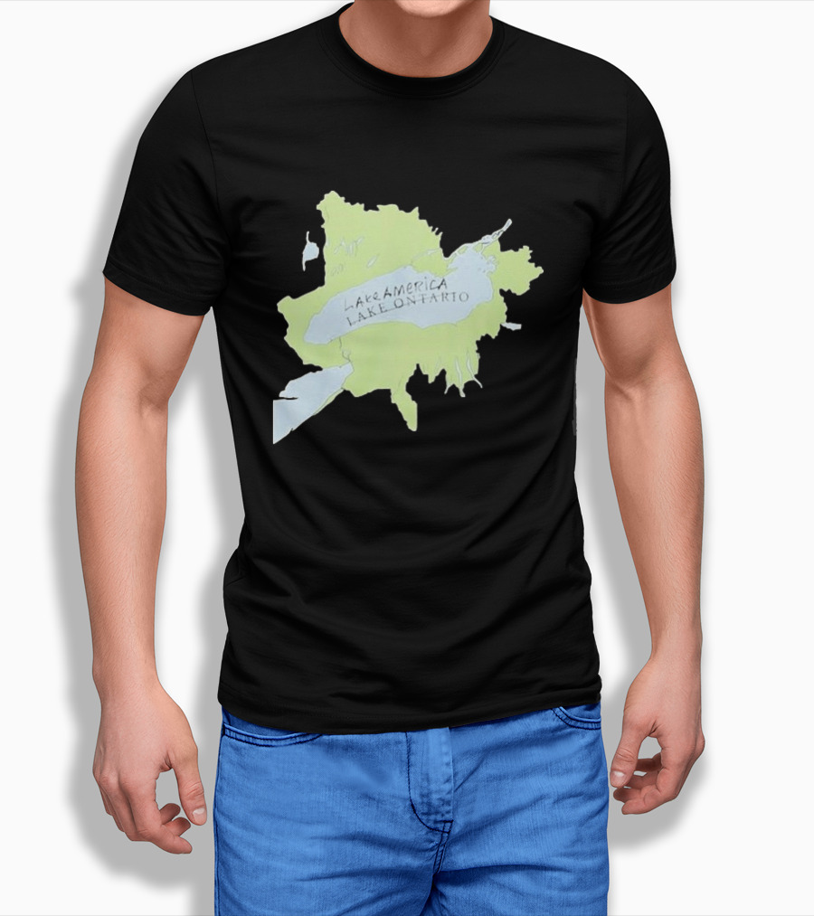 Lake America Lake Ontario Unique Map T-Shirt