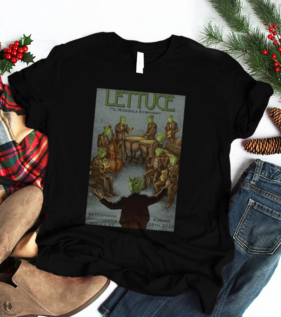 Lettuce With Missoula Symphony KettleHouse Amphitheater Bonner MT August 28 2026 T-Shirt