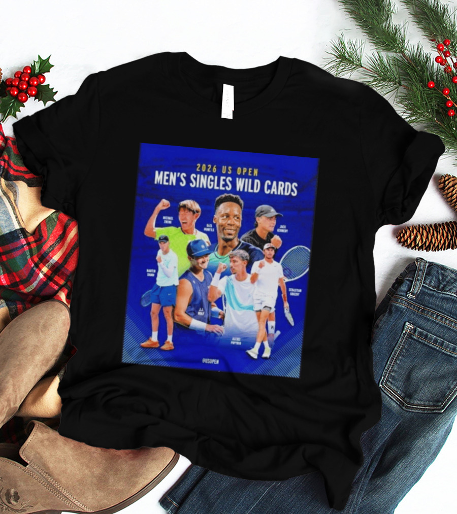 2026 US Open Men's Singles Wild Cards Michael Zheng Gael Monfils Jack Sock Martin Damm Alex Michelsen Ben Shelton Alexei Popyrin Dominic Stricker T-Shirt
