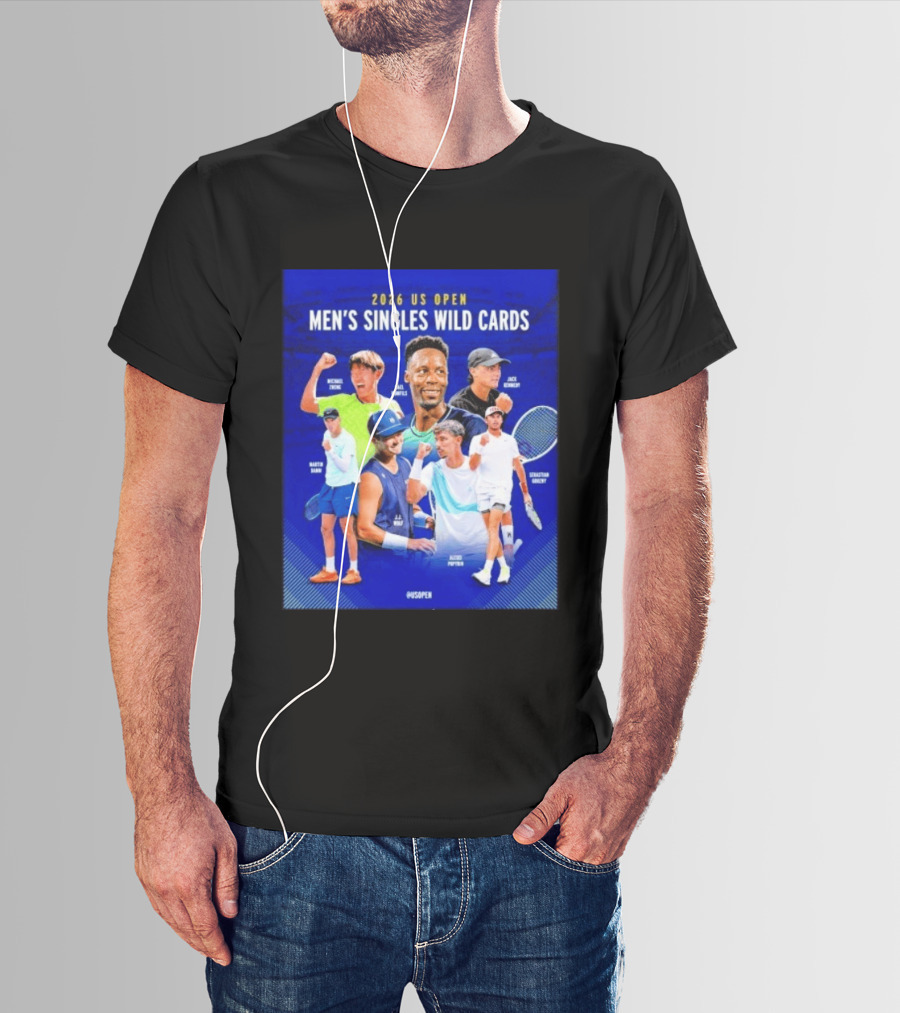 2026 US Open Men's Singles Wild Cards Michael Zheng Gael Monfils Jack Sock Martin Damm Alex Michelsen Ben Shelton Alexei Popyrin Dominic Stricker T-Shirt