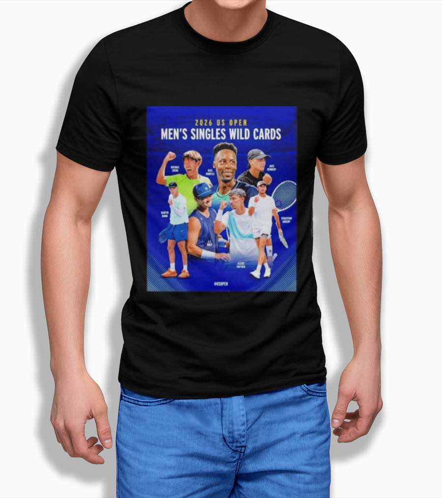 2026 US Open Men's Singles Wild Cards Michael Zheng Gael Monfils Jack Sock Martin Damm Alex Michelsen Ben Shelton Alexei Popyrin Dominic Stricker T-Shirt