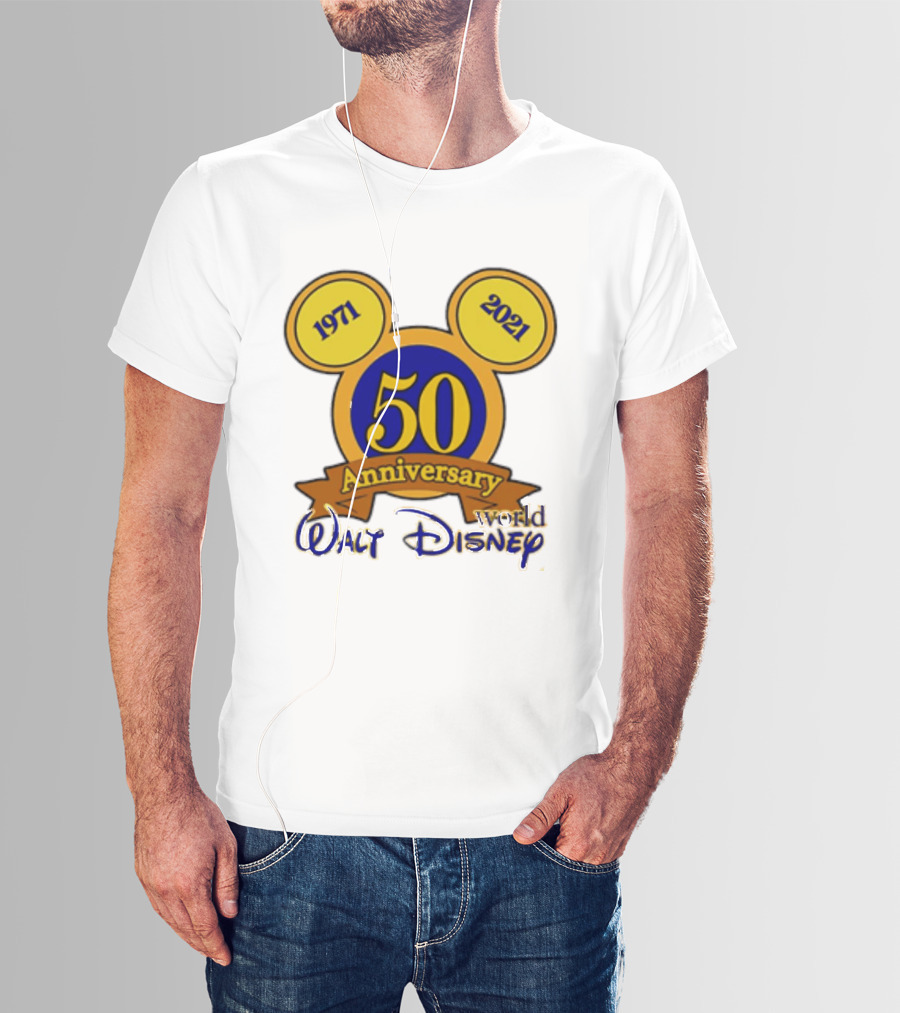 1971 2021 50th Anniversary Walt Disney World Mickey Ears Celebration T-Shirt