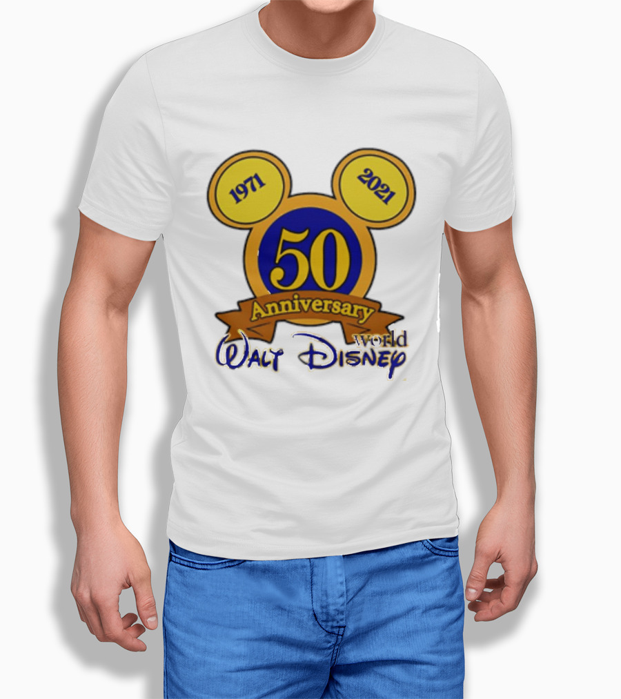 1971 2021 50th Anniversary Walt Disney World Mickey Ears Celebration T-Shirt