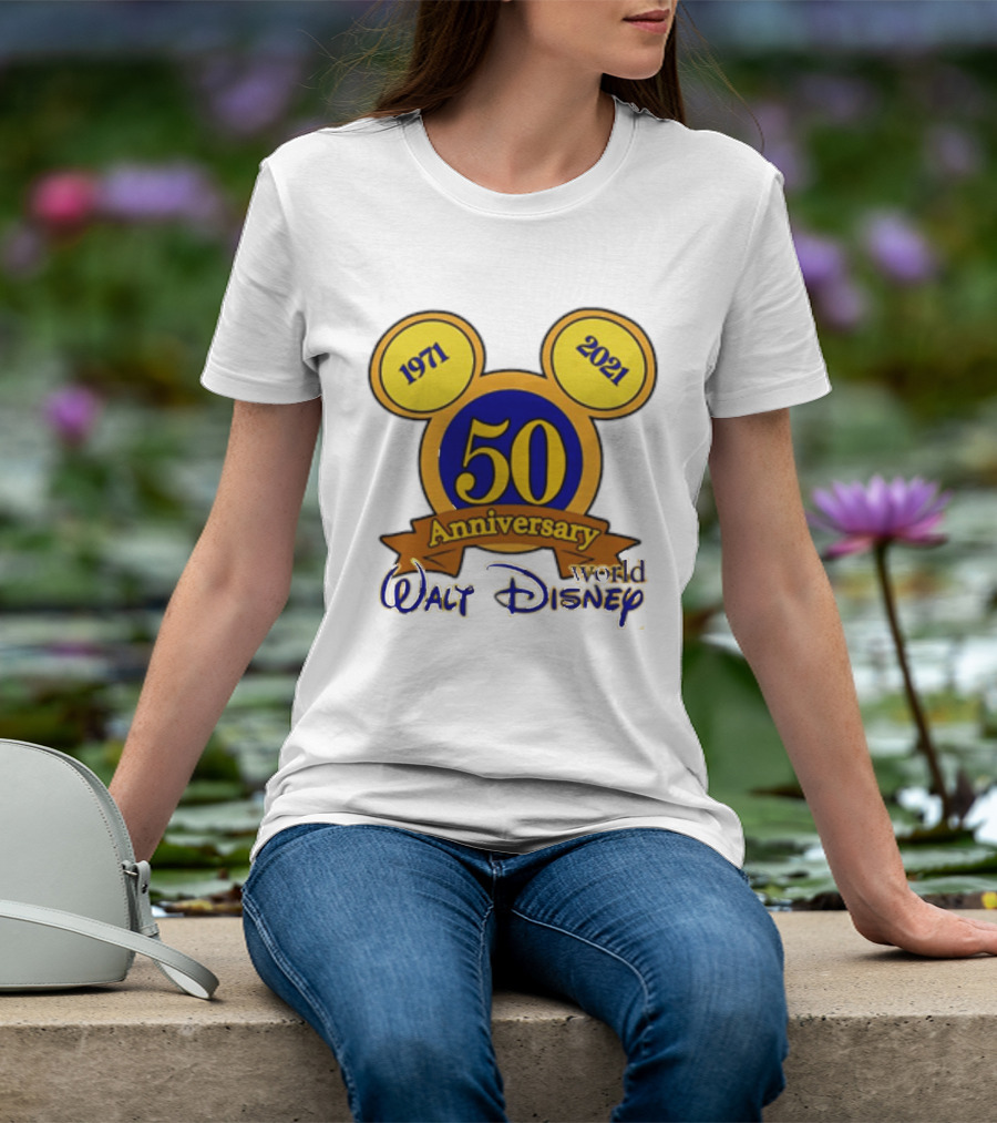 1971 2021 50th Anniversary Walt Disney World Mickey Ears Celebration T-Shirt